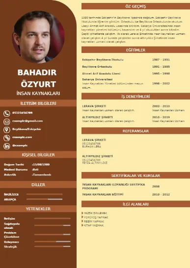İnsan Kaynakları Örnek cv indir
